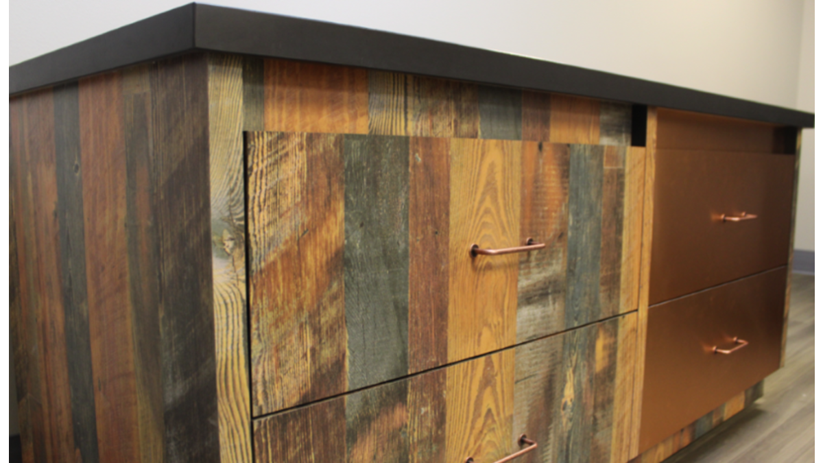 Meet the Gatsby Copper Drawer Buffet 