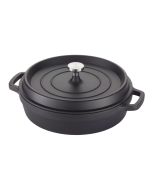 Ironlite Shallow Casserole Dish with Cover, Black